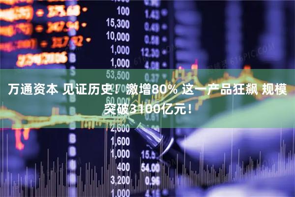 万通资本 见证历史！激增80% 这一产品狂飙 规模突破3100亿元！