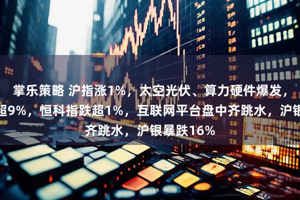掌乐策略 沪指涨1%,太空光伏、算力硬件爆发,寒武纪跌超9%,恒科指跌超1%,互联网平台盘中齐跳水,沪银暴跌16%